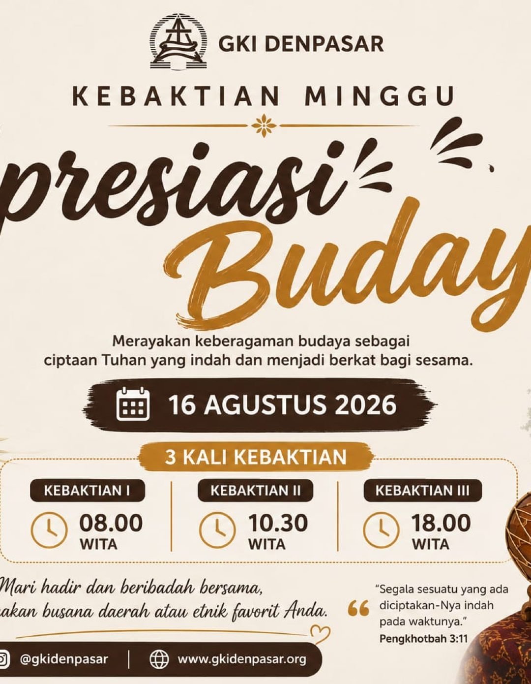 Apresiasi Budaya GKI Denpasar